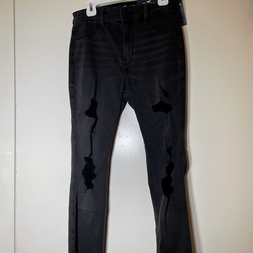 Black/Dark Grey Hollister Skinny Jeans Size 3S (3-Short)